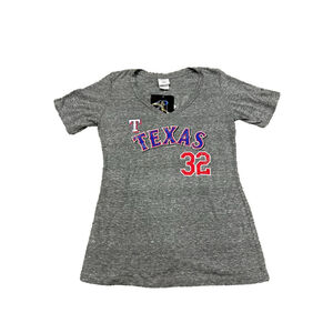 NWT MLB Genuine Merchandise Texas Rangers women’s v-neck tee size large